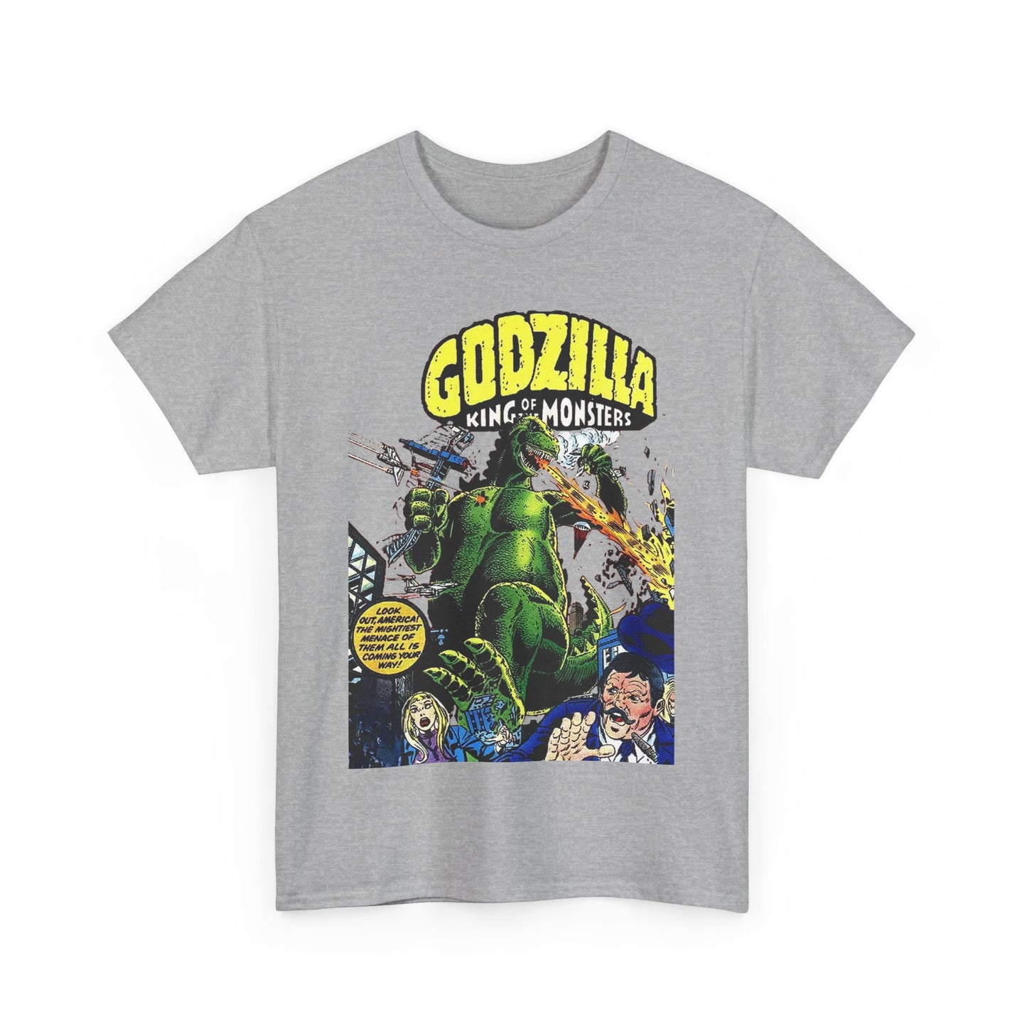 Godzilla T-Shirt - King of the Monsters - 1970s Comic Series - Marvel Comics - Bronze Age Monster Comic