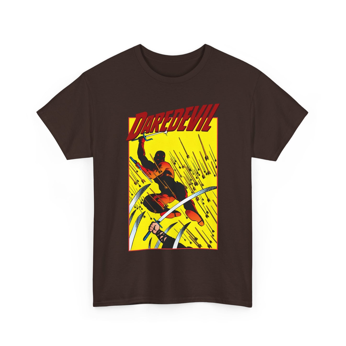 Daredevil T-Shirt - Frank Miller Art - Matt Murdock - Ninja Arrow Attack - 1980s Classic Story - Marvel Comics