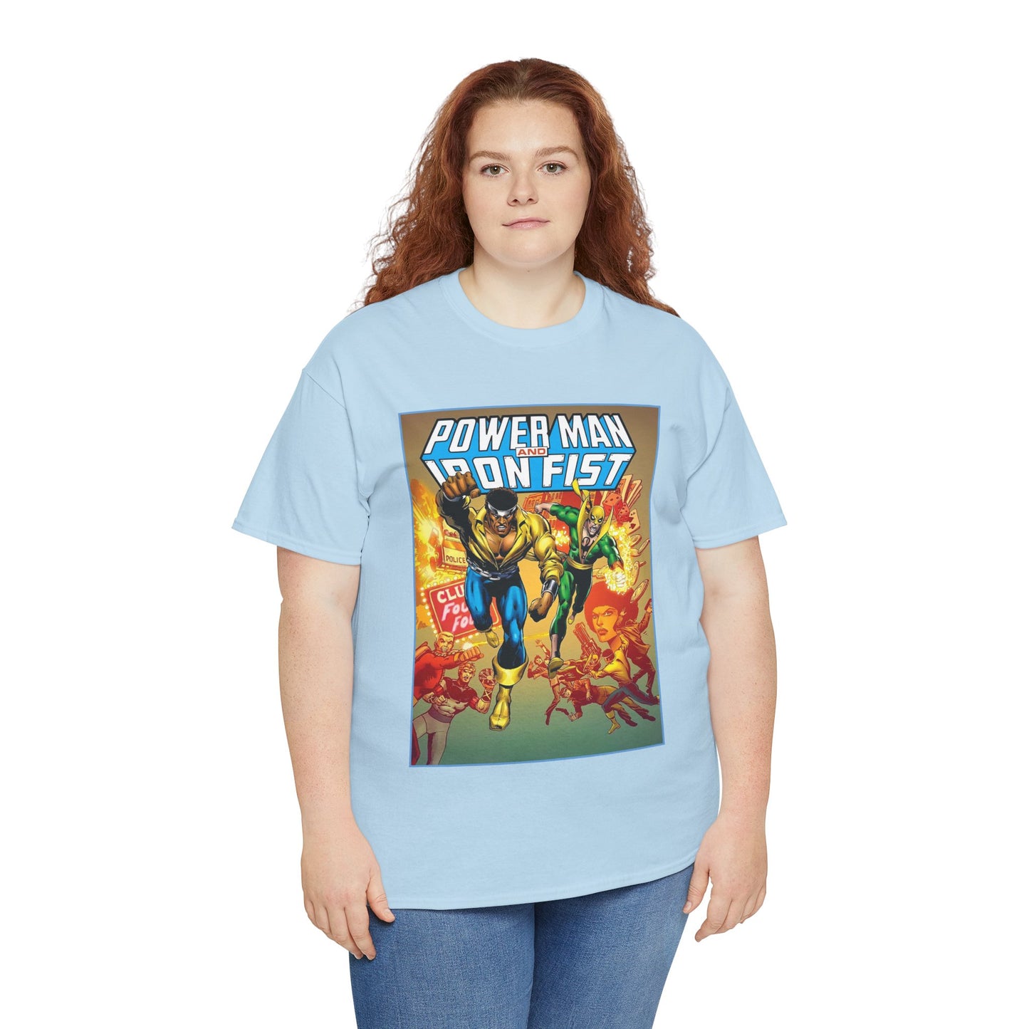 Power Man & Iron Fist T-Shirt - Luke Cage & Danny Rand - Popular Marvel Comics 1970s Series - Heroes for Hire - Great Retro Art