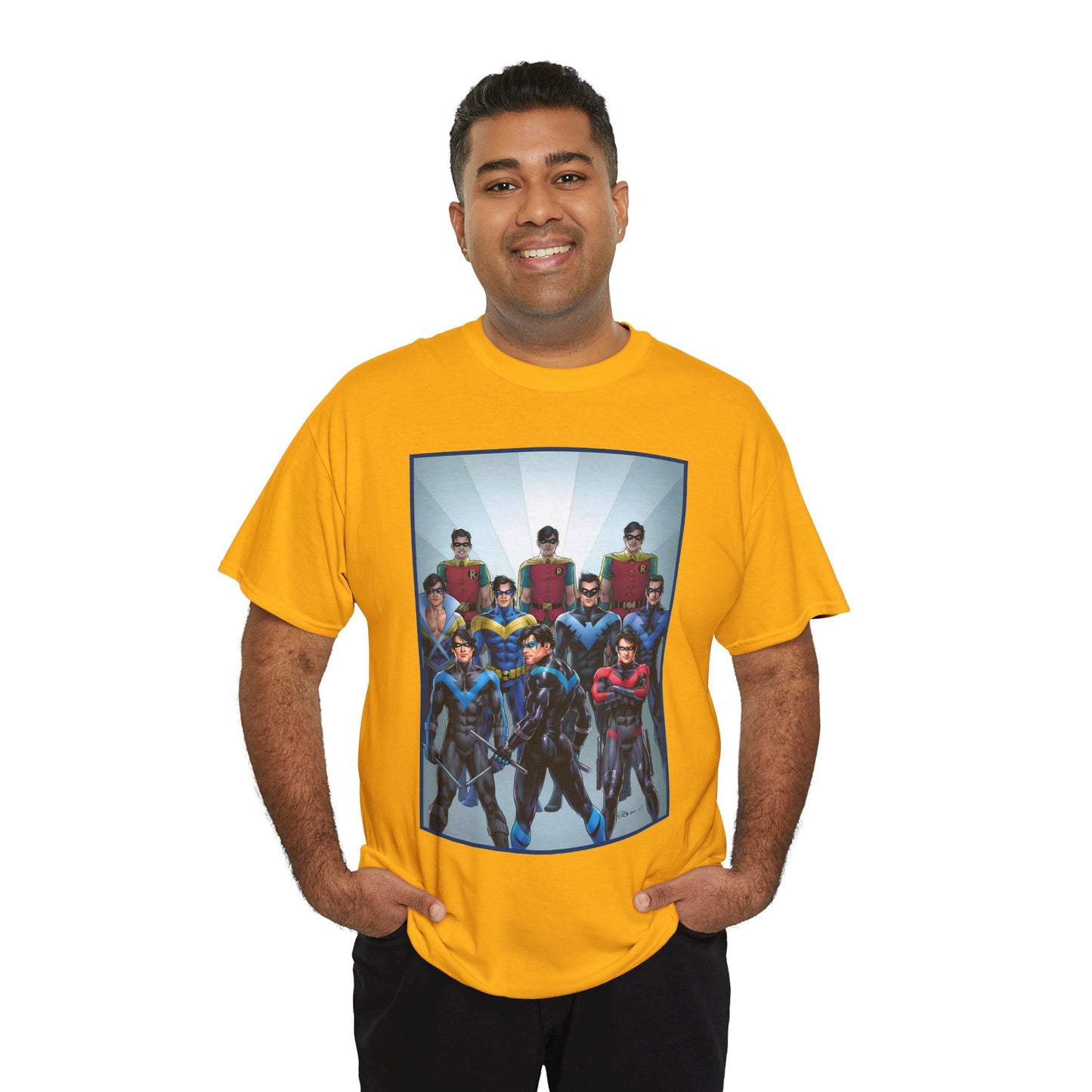 Nightwing Through the Ages T-Shirt - Nicola Scott Art - Dick Grayson, Robin the Boy Wonder - Batman Sidekick - New Teen Titans Leader - DC Comics