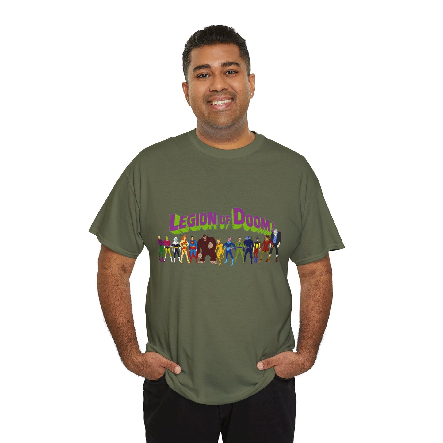 Legion of Doom T-Shirt - Super Friends Villains - Lex Luthor, Giganta, Scarecrow, Grodd, Brainiac, Riddler, Sinestro, Cheetah - Hanna-Barbera Cartoon - Challenge of the Super Friends