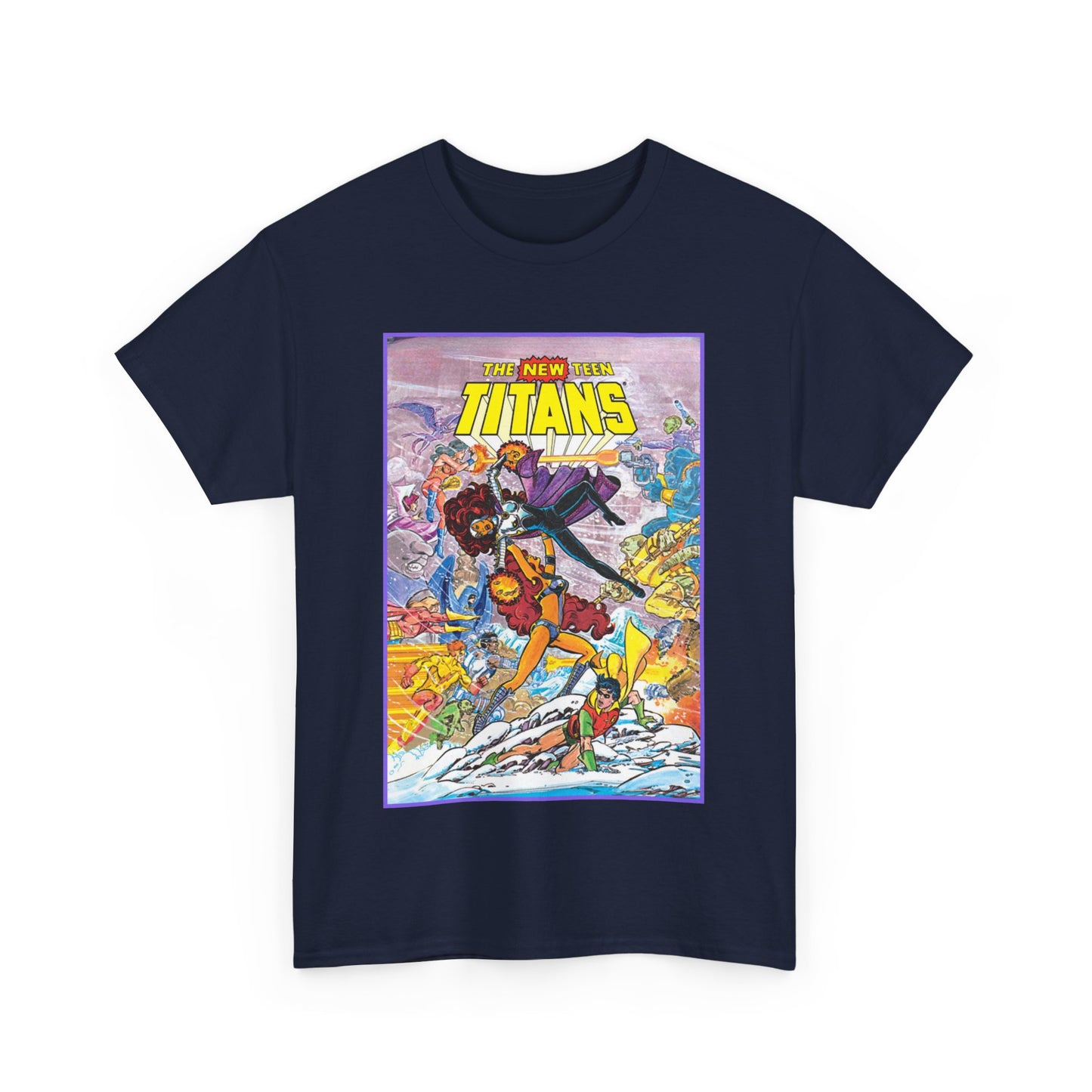 New Teen Titans T-Shirt - George Perez Art - Starfire Vs Blackfire - Omega Man - Annual #1 Cover - DC Comics
