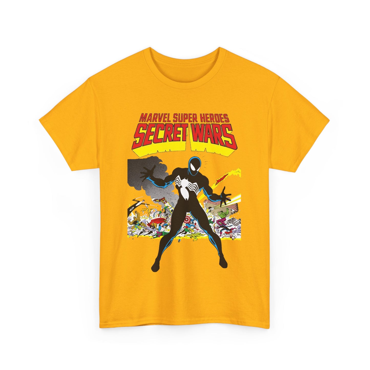 Secret Wars T-Shirt - Classic Marvel Comics Series - Alien Symbiote Spider-Man, 1st Appearance - Future Venom Story