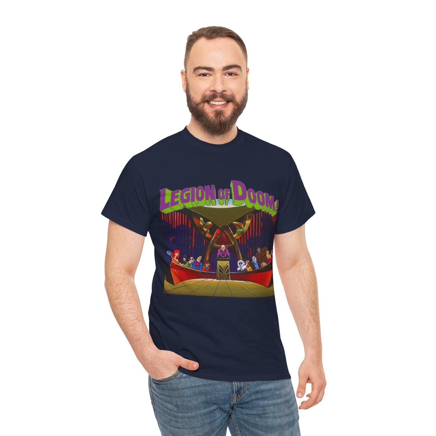 Legion of Doom T-Shirt - Super Friends Cartoon - Lex Luthor, Grodd, Brainiac, Giganta, Riddler, Bizarro, Scarecrow, Hanna-Barbera Animation