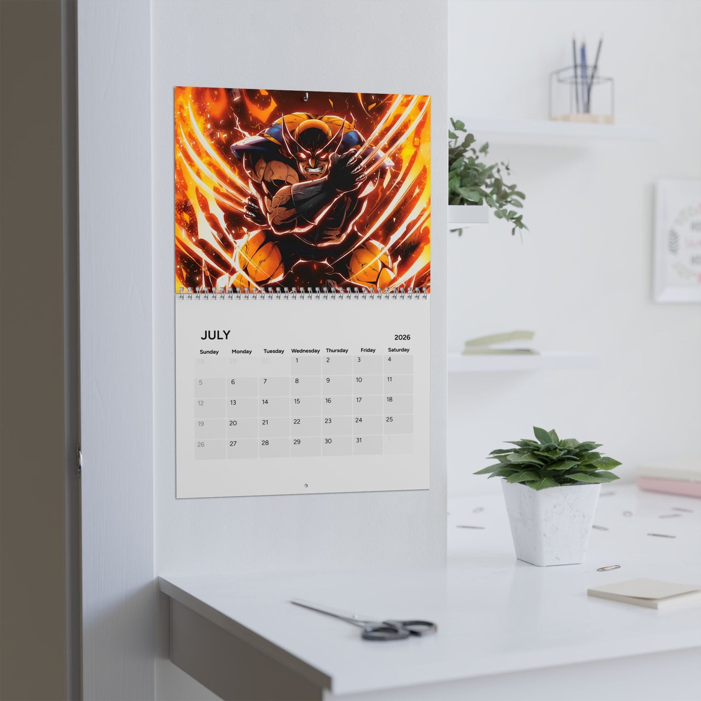 Wolverine Calendar (2026) - X-Men Member/Leader - Marvel Comics - Logan