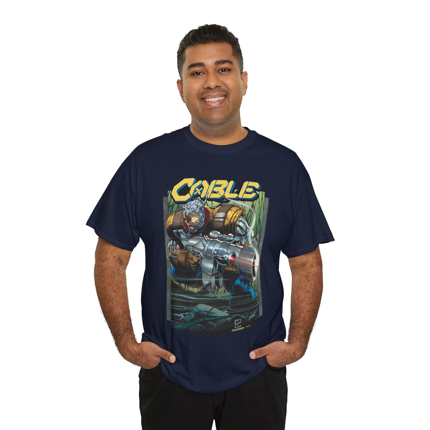 Cable T-Shirt - Greg Capullo Art - X-Force Leader, Mutant Fighter - Nathan Summers - Marvel Comics