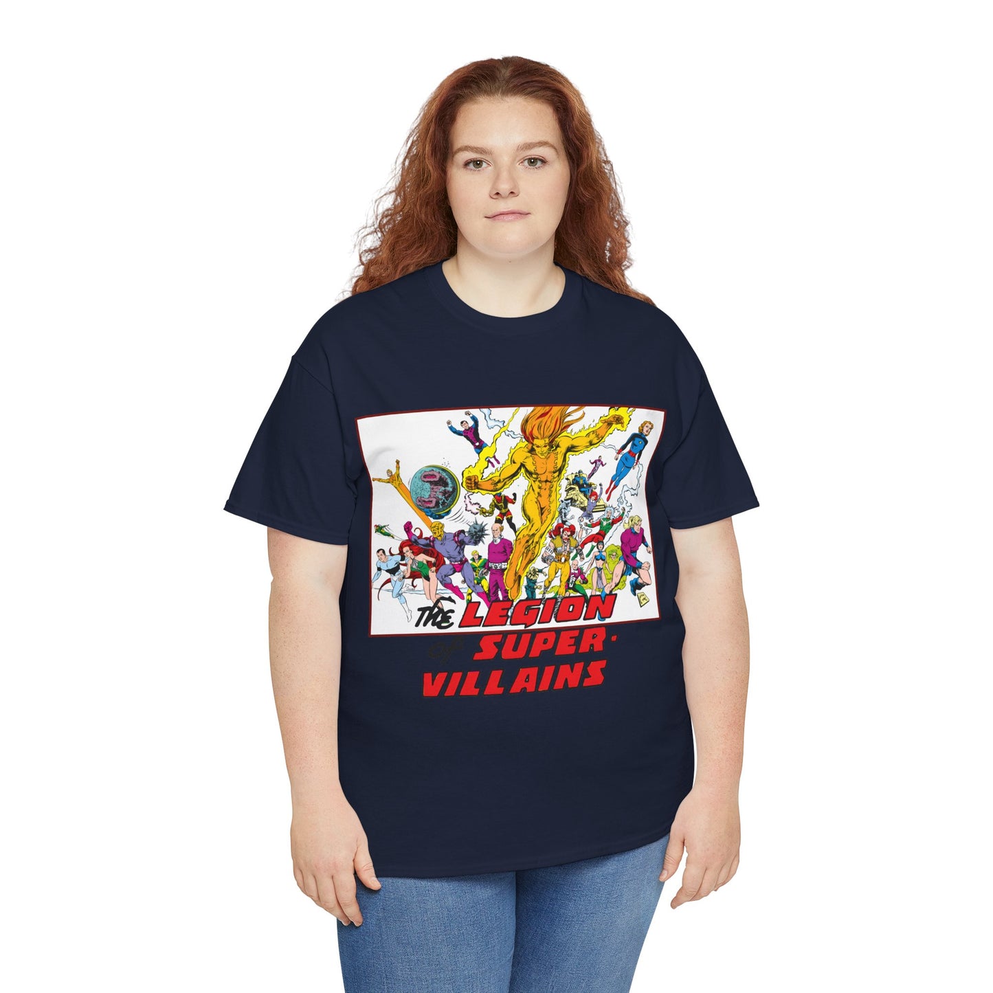 Legion of Super-Villains T-Shirt - Steve Lightle Art - LOSH, Legion of Super-Heroes Foes - Saturn Queen, Tyr, Lightning Lord, Spider Girl, Cosmic King, Nemesis Kid - DC Comics