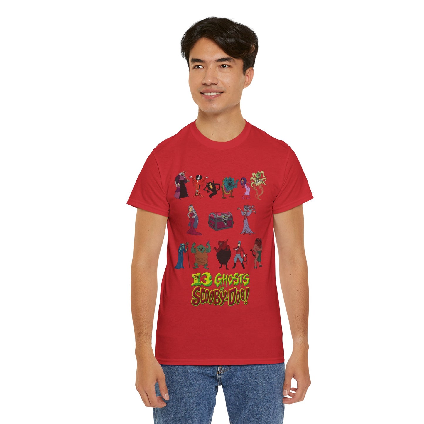 13 Ghosts of Scooby-Doo T-Shirt - Hanna-Barbera Saturday Morning Cartoon - Chest of Demons - Maldor, Queen Morbidia, Reflector Specter