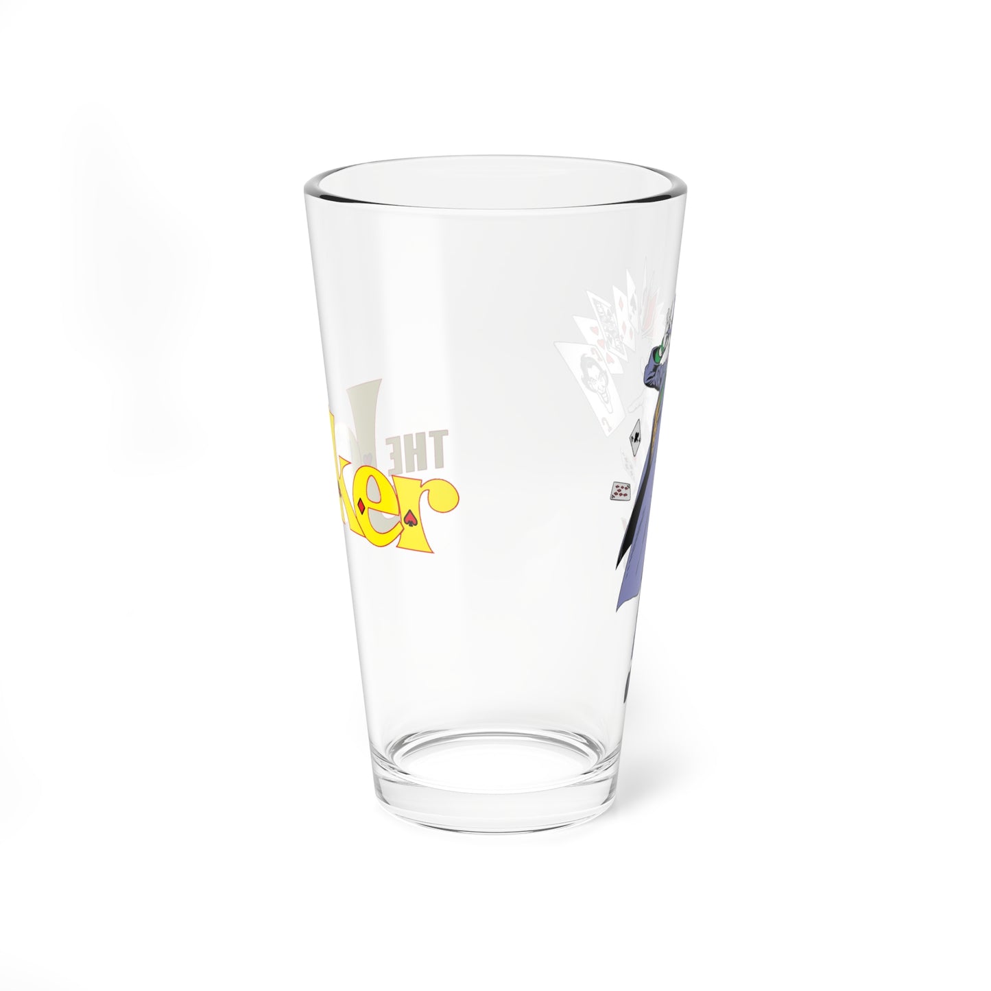 Joker Pint Glass, 16oz - Clown Prince of Crime - Batman Arch-Villain - Gotham City - DC Comics Art