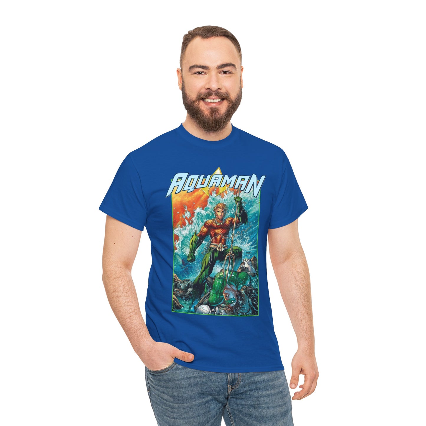 Aquaman T-Shirt - Jim Lee Art - DC New 52 - Arthur Curry, King of Atlantis - DC Comics