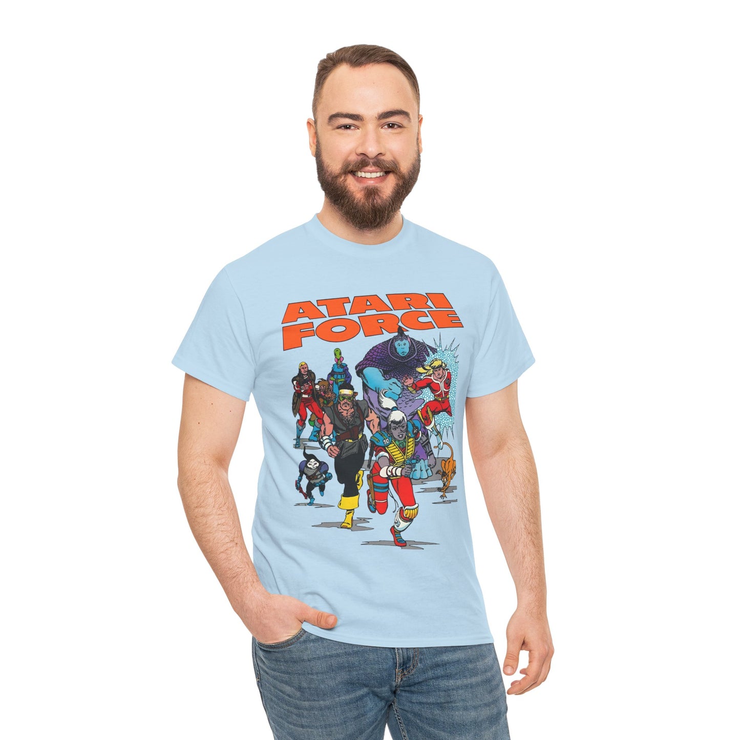 Atari Force T-Shirt - Marshall Rogers & John Byrne Art - Martin Champion, Christopher "Tempest" Champion, "Dart" Bia O'Rourke-Singh, Hukka, Morphea, Babe, Pakrat, Blackjak, Taz - DC Comics
