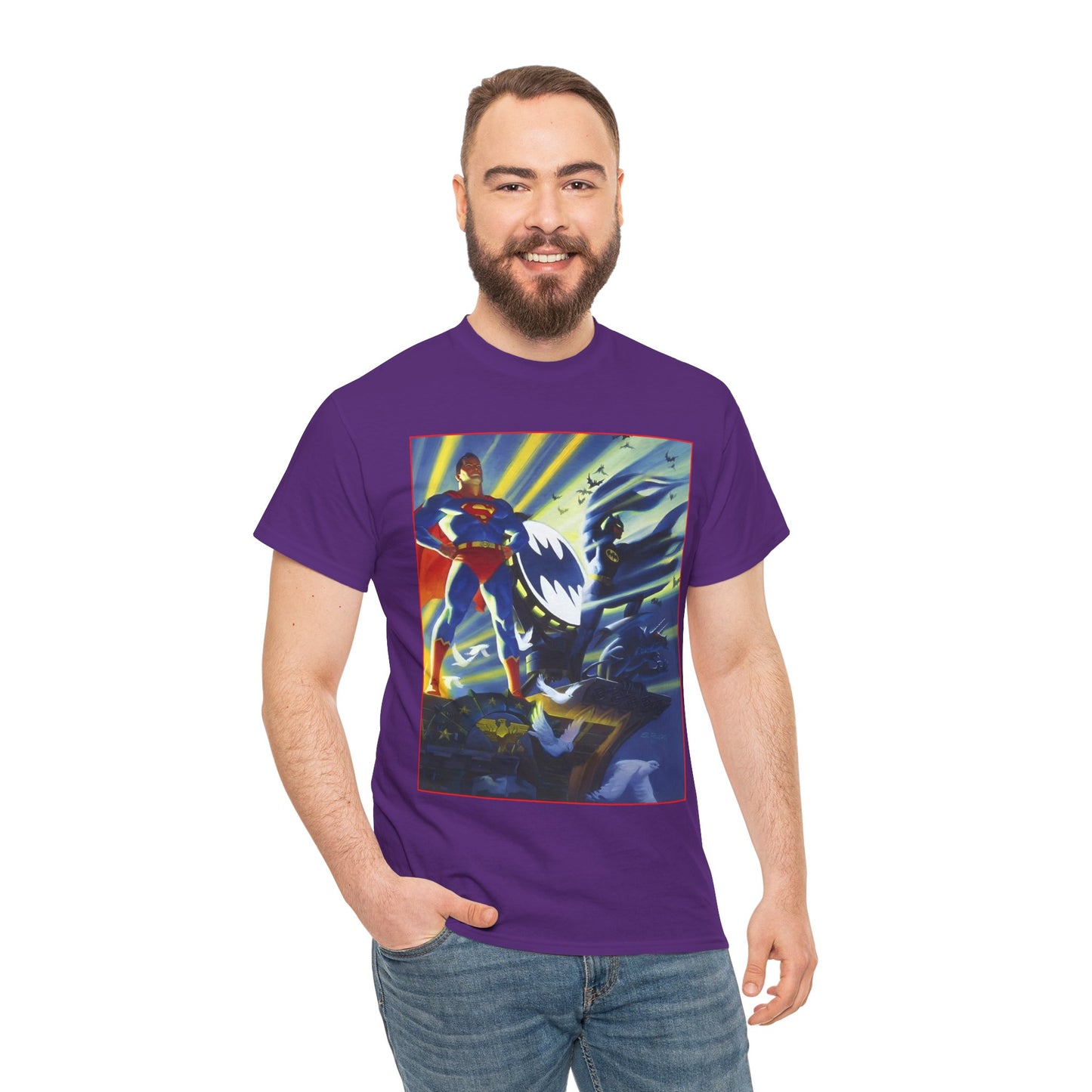 Superman & Batman T-Shirt - Steve Rude Art - The Dark Knight Detective & The Man of Steel - World's Finest - DC Comics