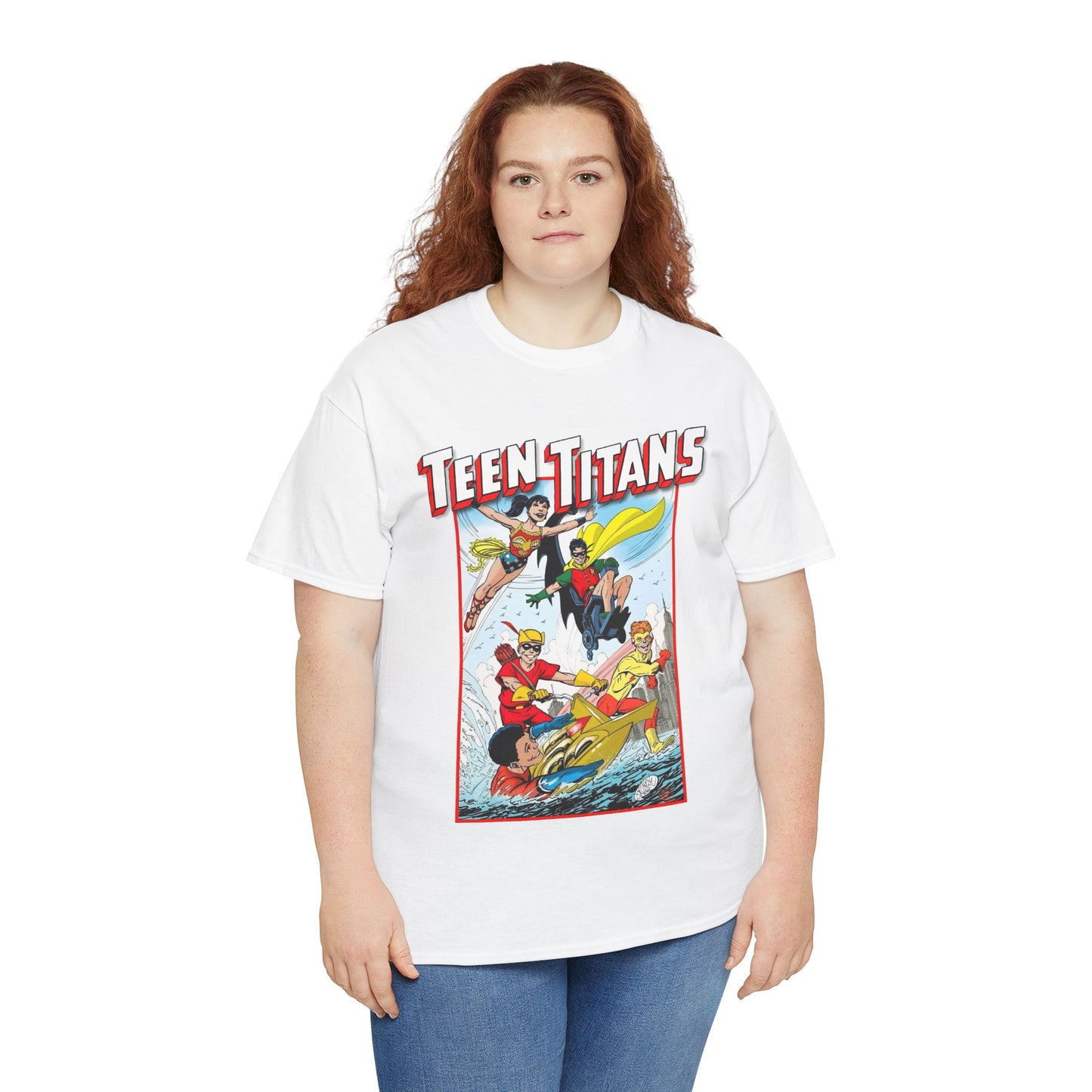 Teen Titans T-Shirt - John Byrne Art - Robin, Wonder Girl, Kid Flash, Speedy, Aqualad - DC Comics