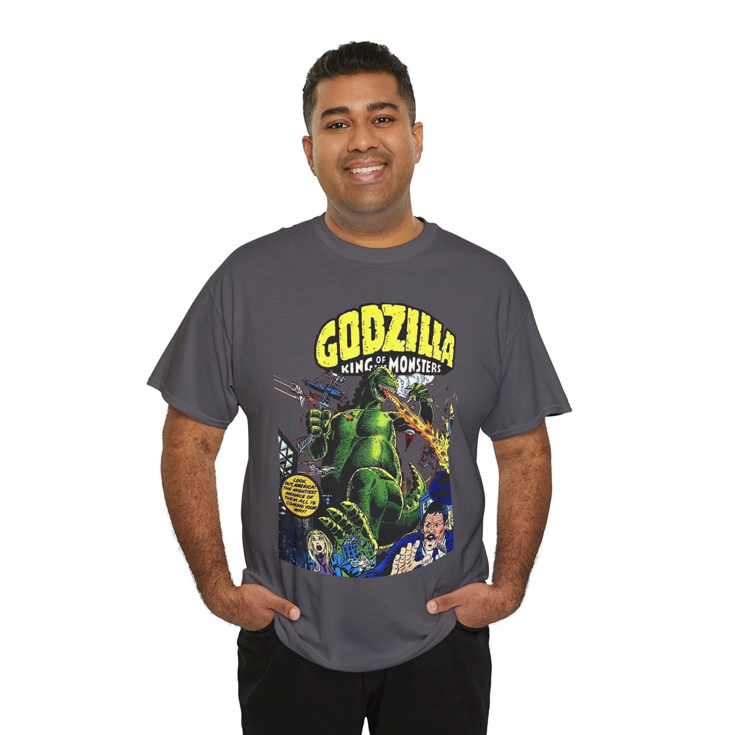 Godzilla T-Shirt - King of the Monsters - 1970s Comic Series - Marvel Comics - Bronze Age Monster Comic