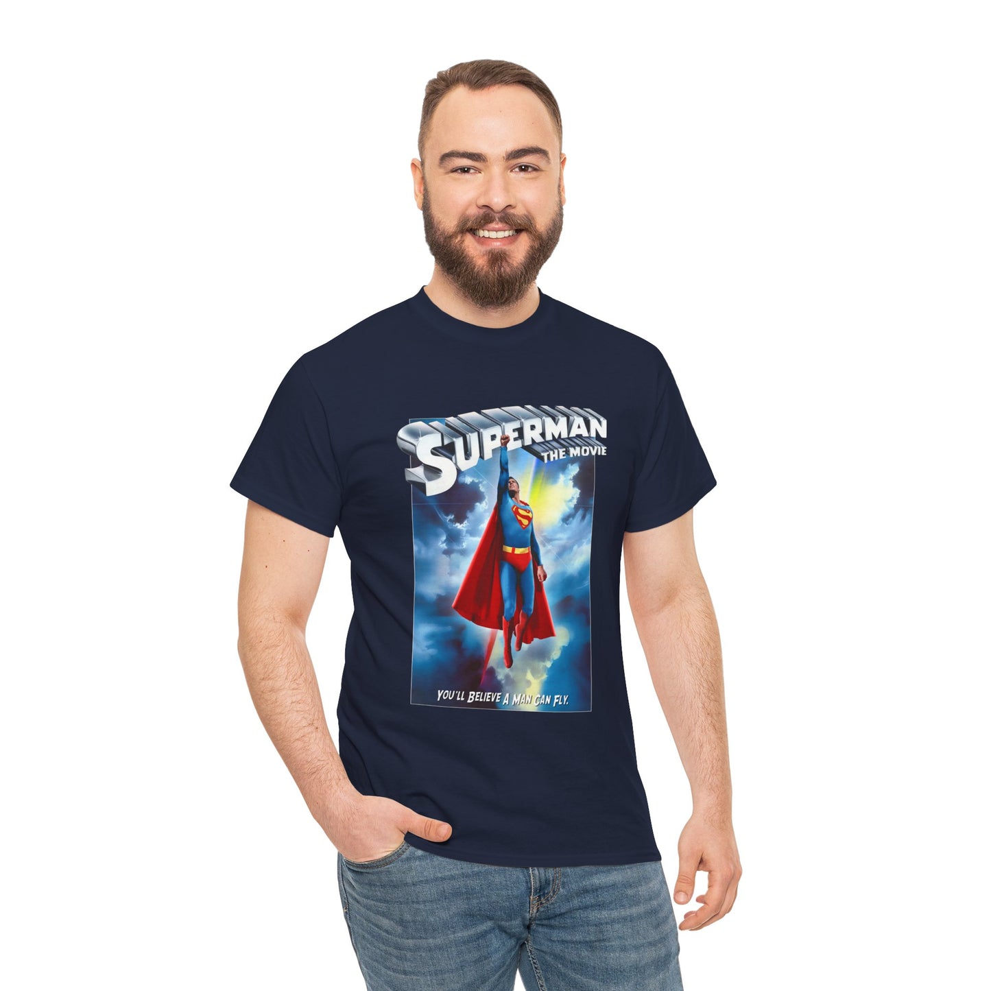 Superman The Movie T-Shirt - DC Comics - Man of Steel - Christopher Reeve 1978