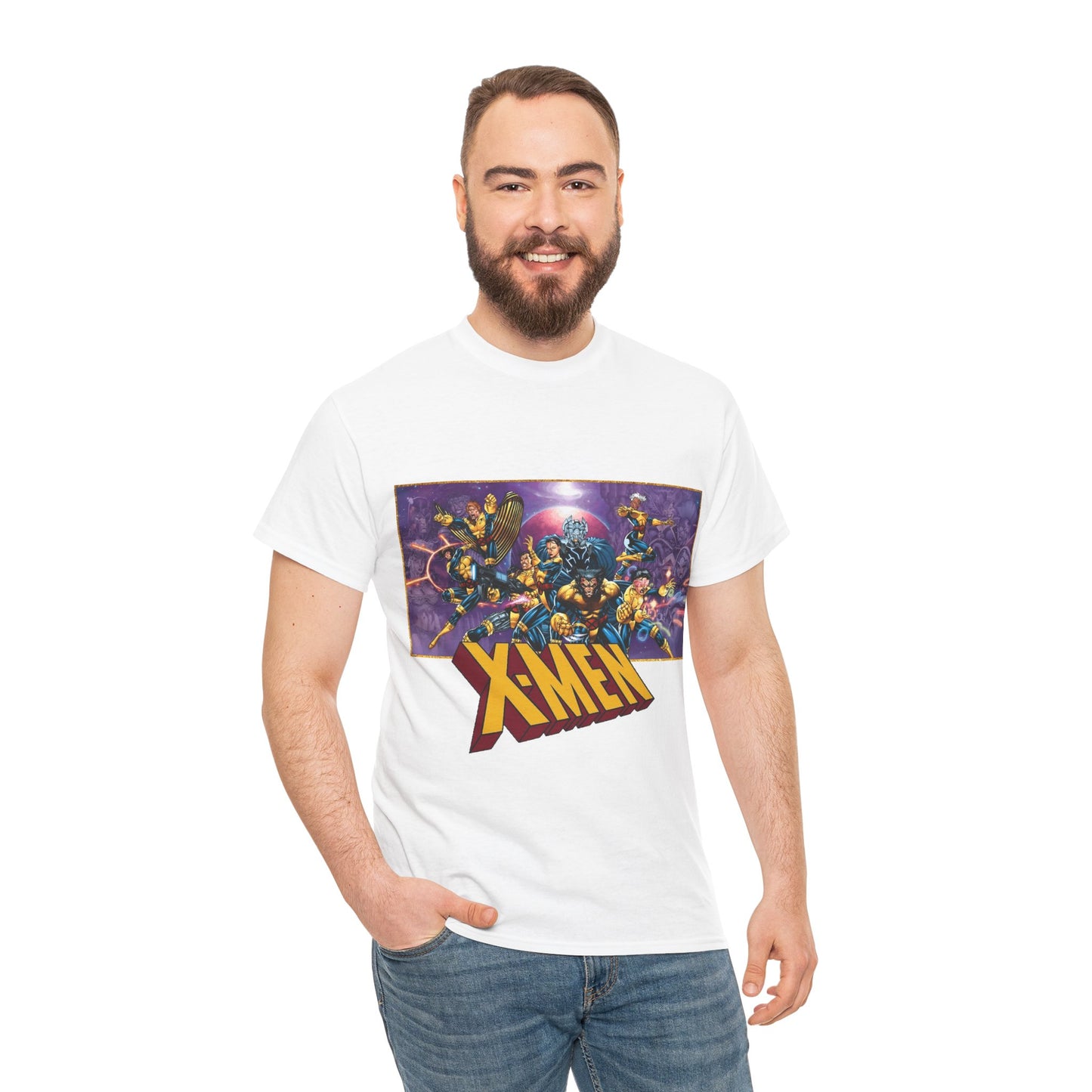 X-Men T-Shirt - Jim Lee Art - Wolverine, Storm, Gambit, Psylocke, Jubilee, Forge, Banshee - Marvel Comics Mutants