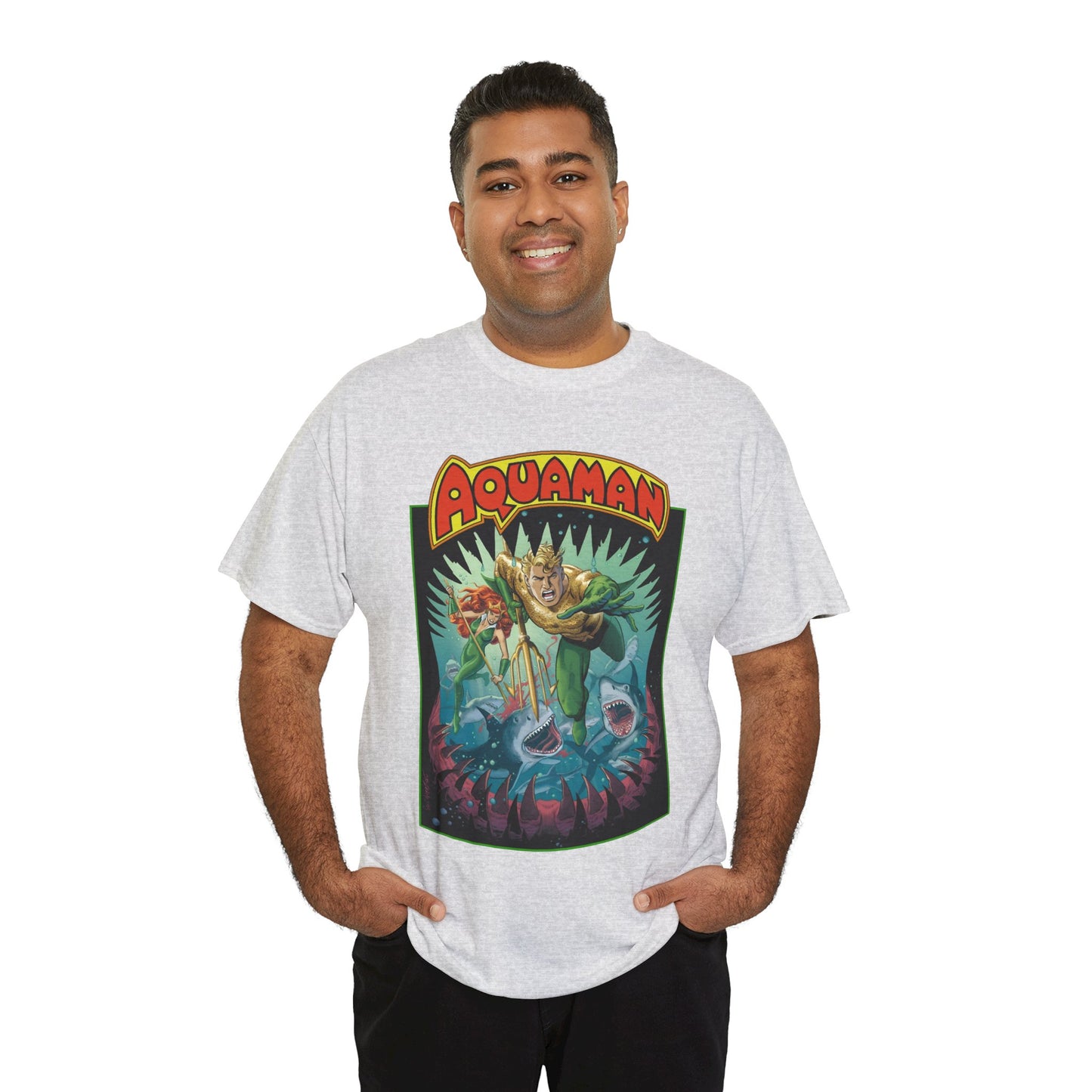 Aquaman T-Shirt - José Luis García-López Art - 80th Anniversary Variant Cover - Arthur Curry, Mera, Bronze Age Look - DC Comics