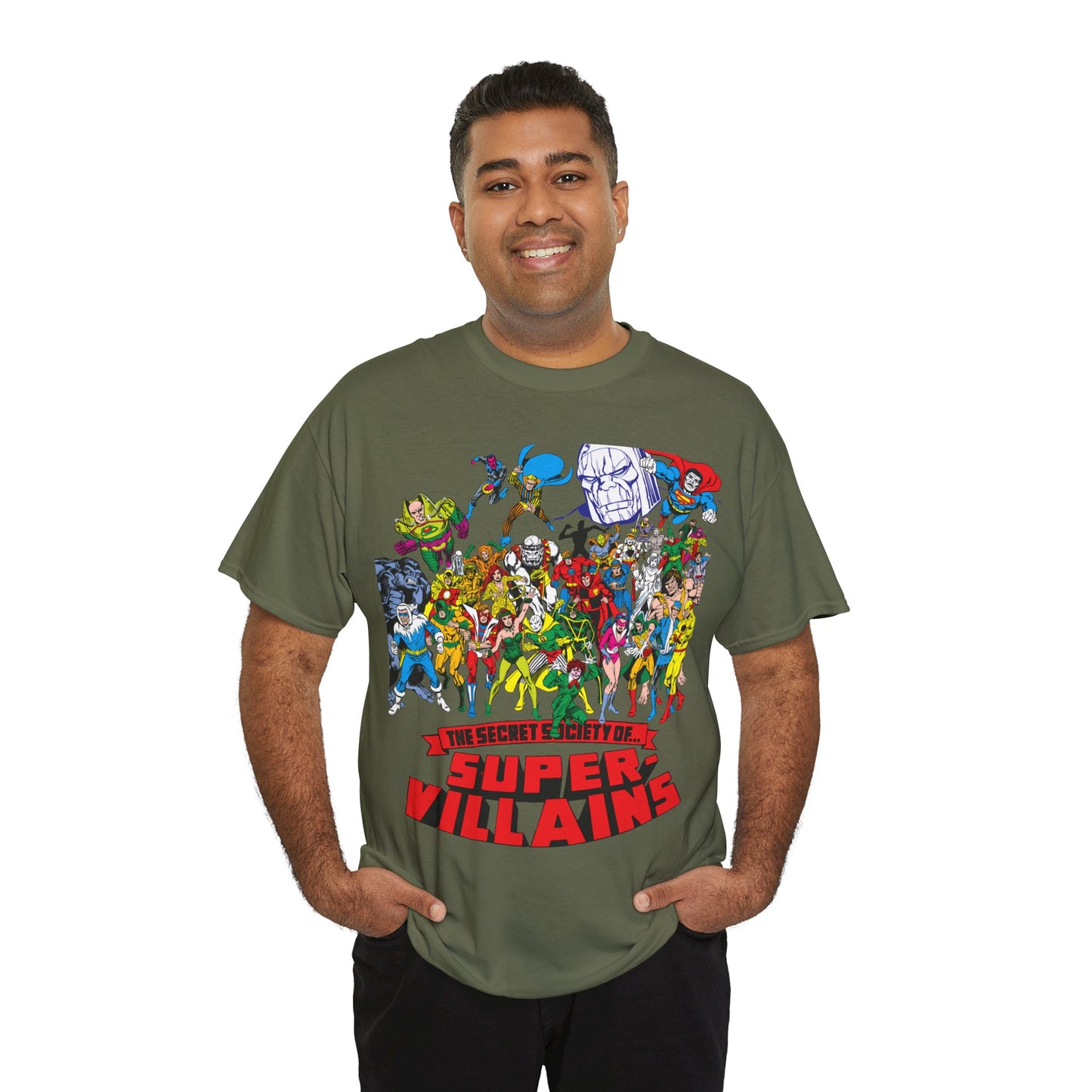 Secret Society of Super-Villains T-Shirt - DC Comics - SSOSV - Luthor, Grodd, Darkseid, Sinestro, Poison Ivy, Mirror Master