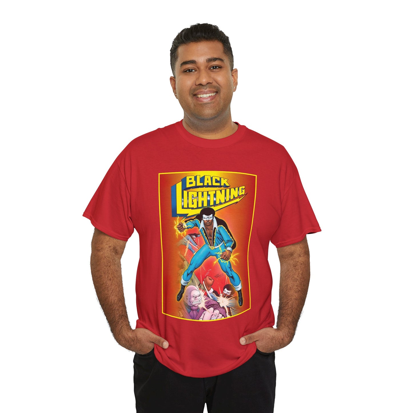 Black Lightning T-Shirt - Trevor Von Eeden Art - Jefferson Pierce - Suicide Slum, Metropolis - DC Comics