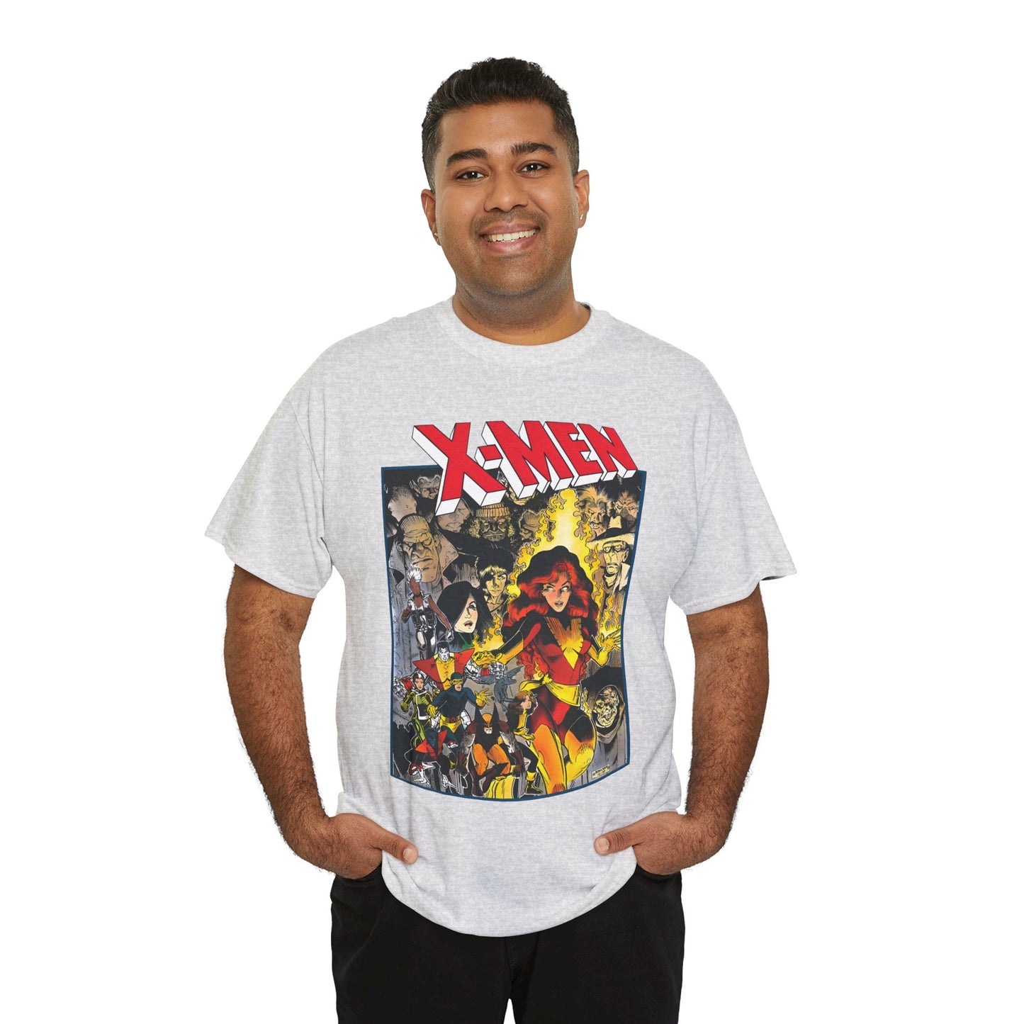 Uncanny X-Men T-Shirt - Arthur Adams Art - Dark Phoenix: From the Ashes Story - Storm, Cyclops, Wolverine, Rogue, Colossus, Nightcrawler - Marvel Comics