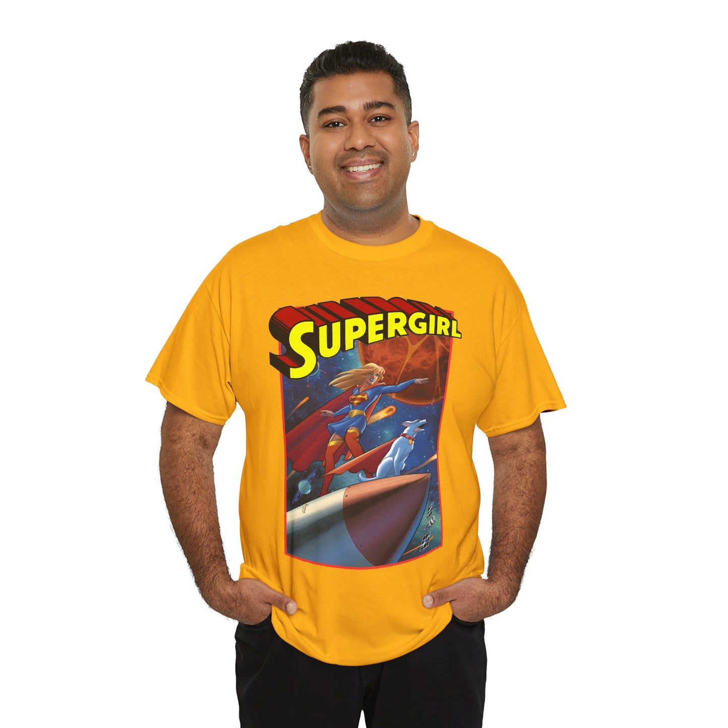 Supergirl & Krypto T-Shirt - Amanda Conner Art - Kara from Krypton - Superman's Pet Superdog - DC Comics