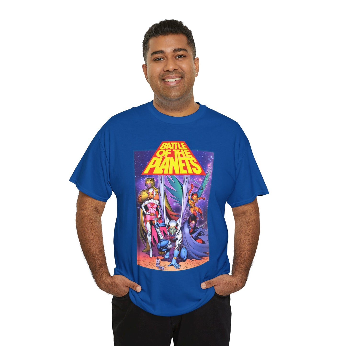 Battle of the Planets T-Shirt - Marc Silvestri Art - G-Force - Popular Gatchaman Cartoon - Mark, Jason, Princess, Keyop, and Tiny