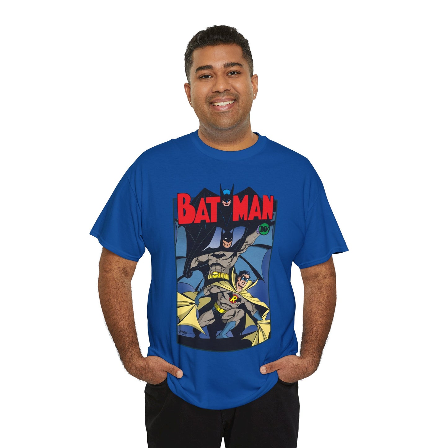 Batman & Robin T-Shirt - George Perez Art - Earth 2 - DC Comics - Golden Age JSA - Bruce Wayne & Dick Grayson
