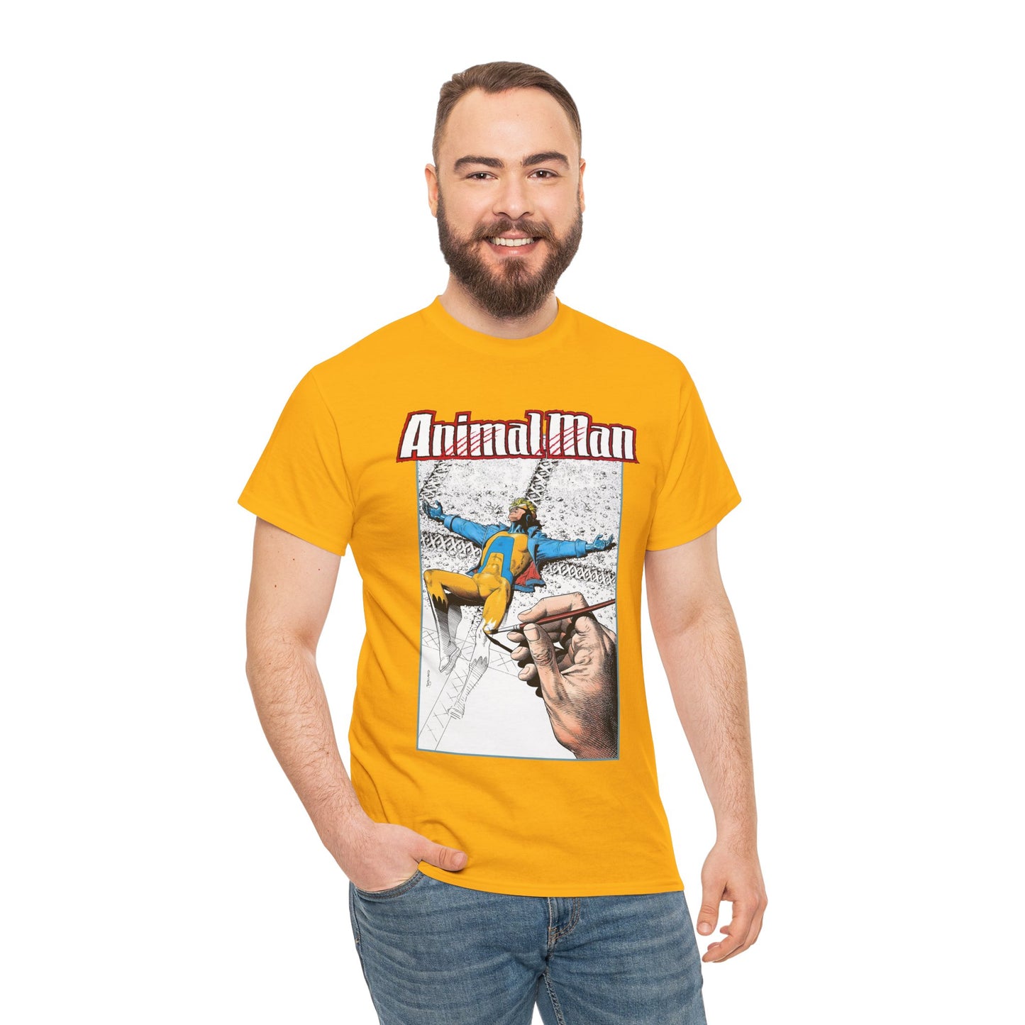 Animal Man T-Shirt - Brian Bolland Art - Buddy Baker - DC Comics, Vertigo Comics 1980s Series - Grant Morrison Stories
