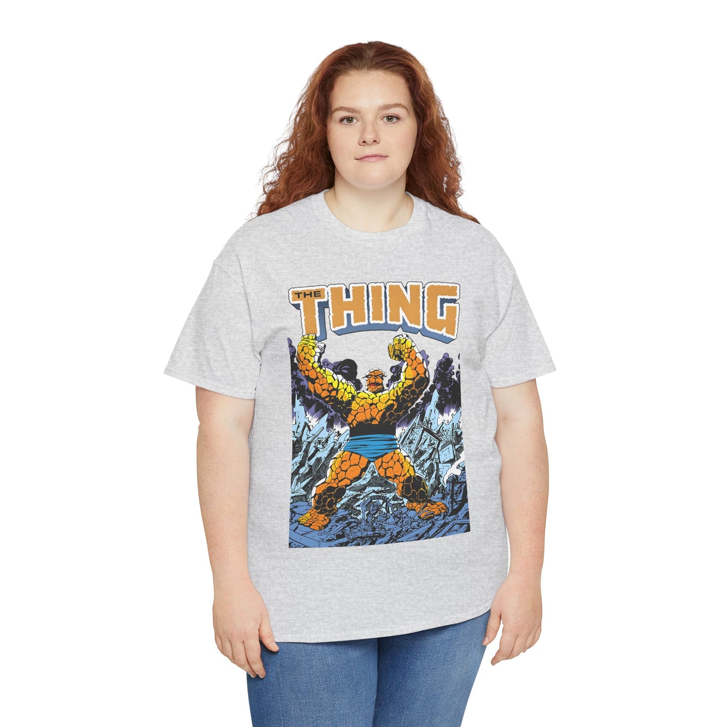 The Thing T-Shirt - John Byrne Art - Member of the Fantastic Four - Marvel Comics 1980s - Ben Grimm