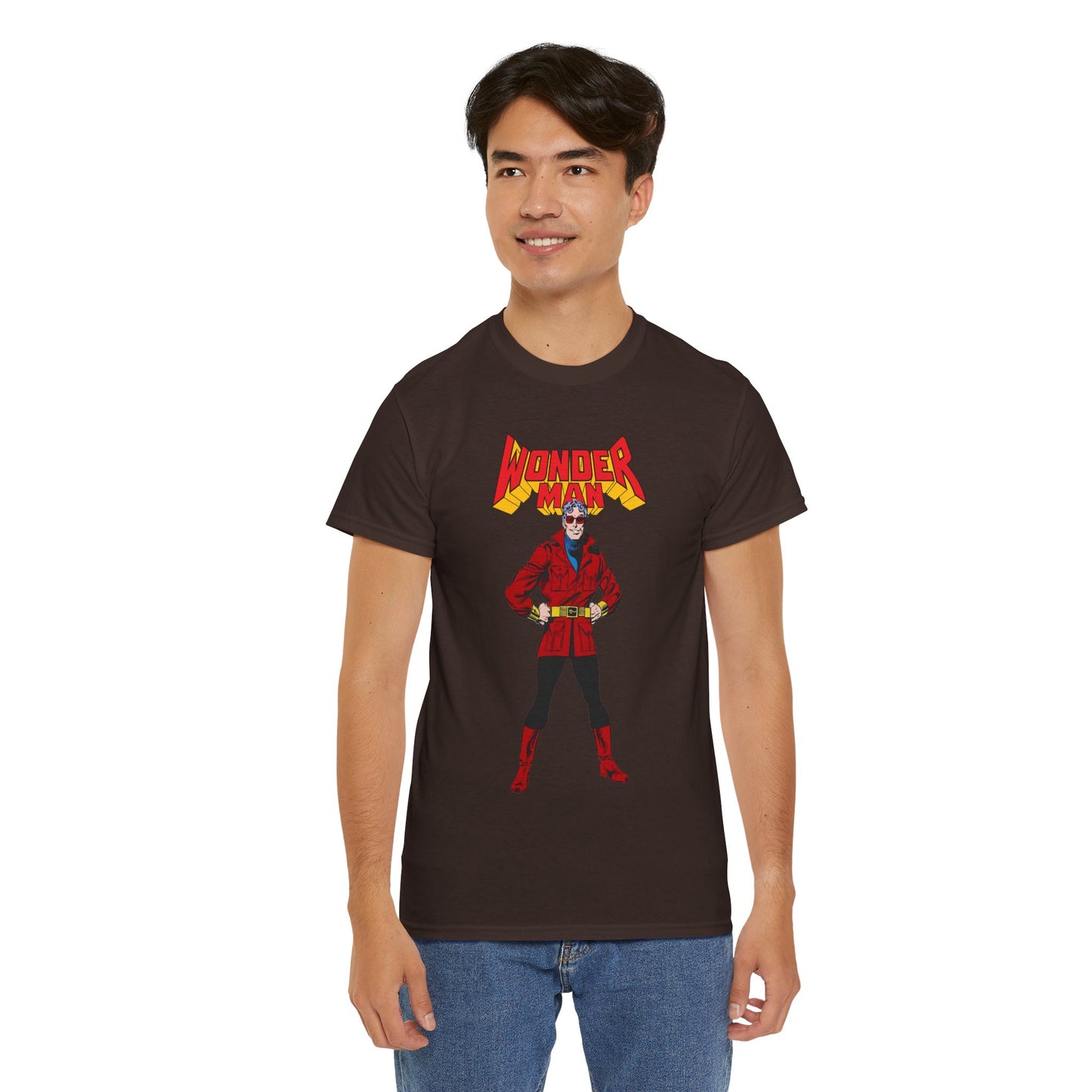 Wonder Man T-Shirt - George Perez Art - West Coast Avengers - Marvel Comics - Simon Williams - Safari Jacket Look