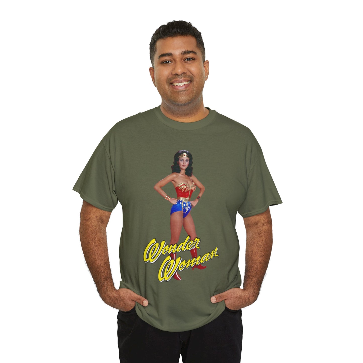 Wonder Woman T-Shirt - Lynda Carter - Popular 1970s CBS TV Show - DC Comics Character - Diana Prince, Paradise Island
