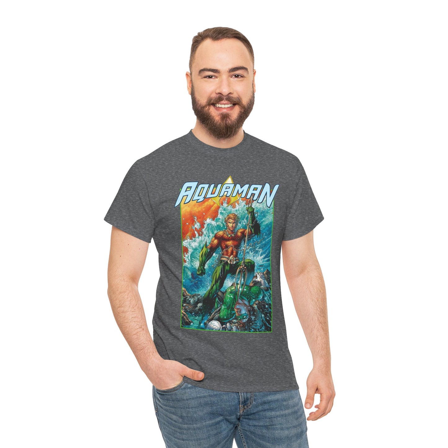 Aquaman T-Shirt - Jim Lee Art - DC New 52 - Arthur Curry, King of Atlantis - DC Comics