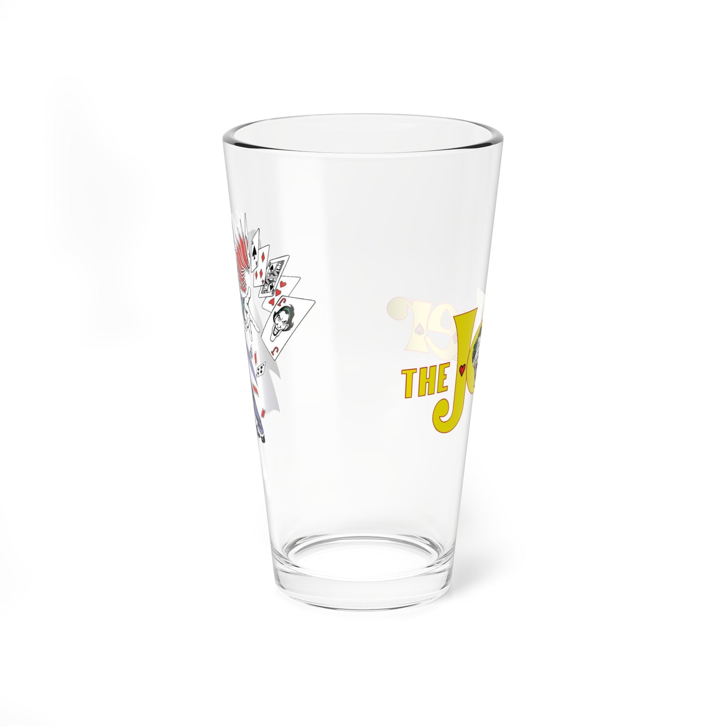 Joker Pint Glass, 16oz - Clown Prince of Crime - Batman Arch-Villain - Gotham City - DC Comics Art