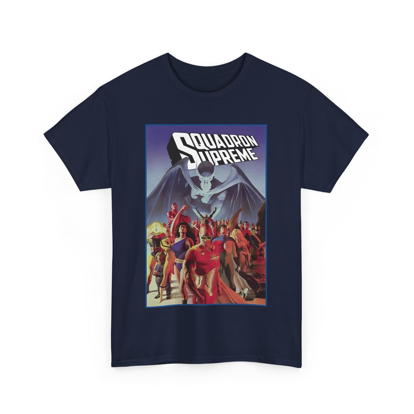 Squadron Supreme T-Shirt - Alex Ross Art - Hyperion, Nighthawk, Power Princess, Doctor Spectrum, Whizzer - Justice League Pastiches - Marvel Comics