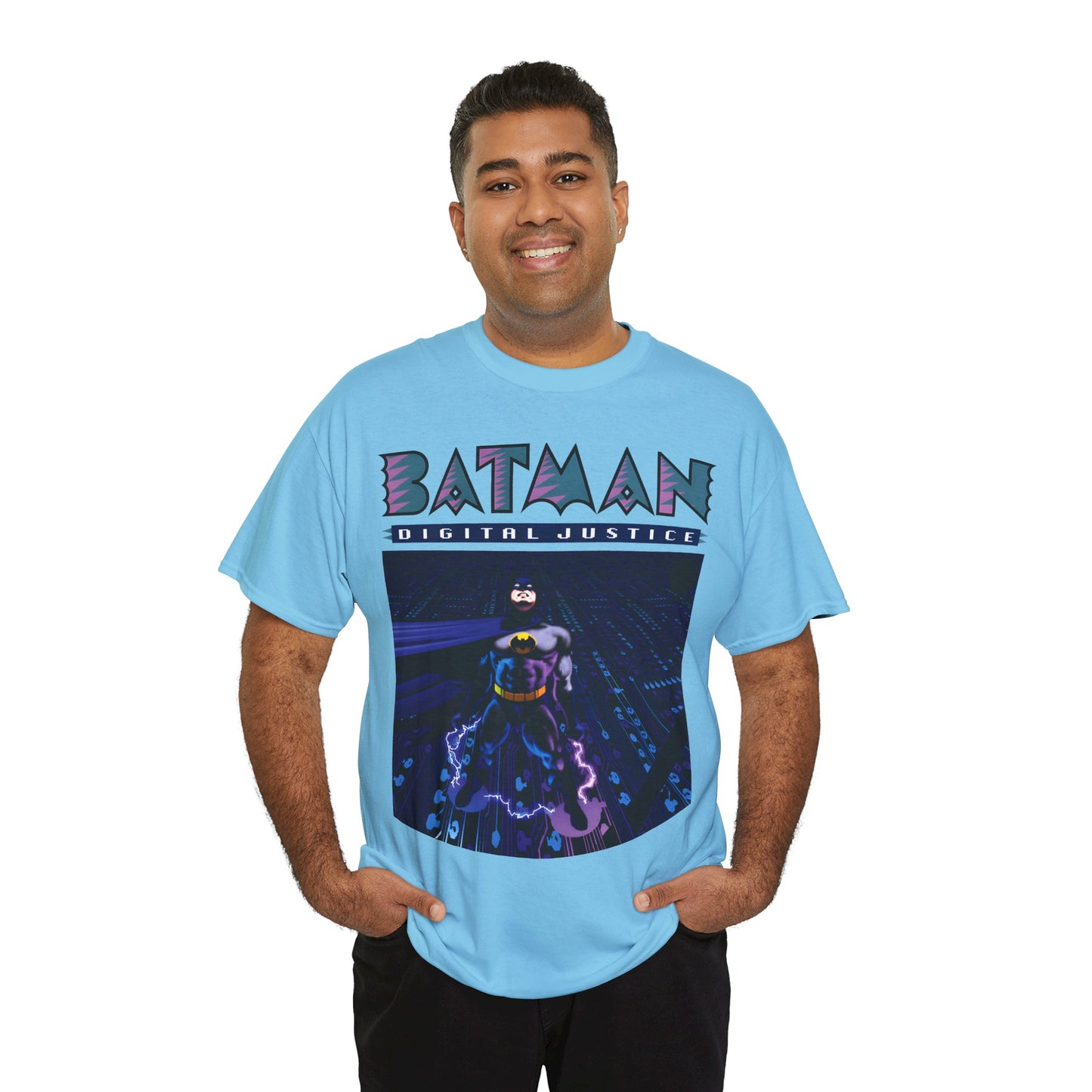 Batman Digital Justice T-Shirt - Pepe Moreno Computer Generated Art - Graphic Novel - Gotham City, Bruce Wayne - DC Comics