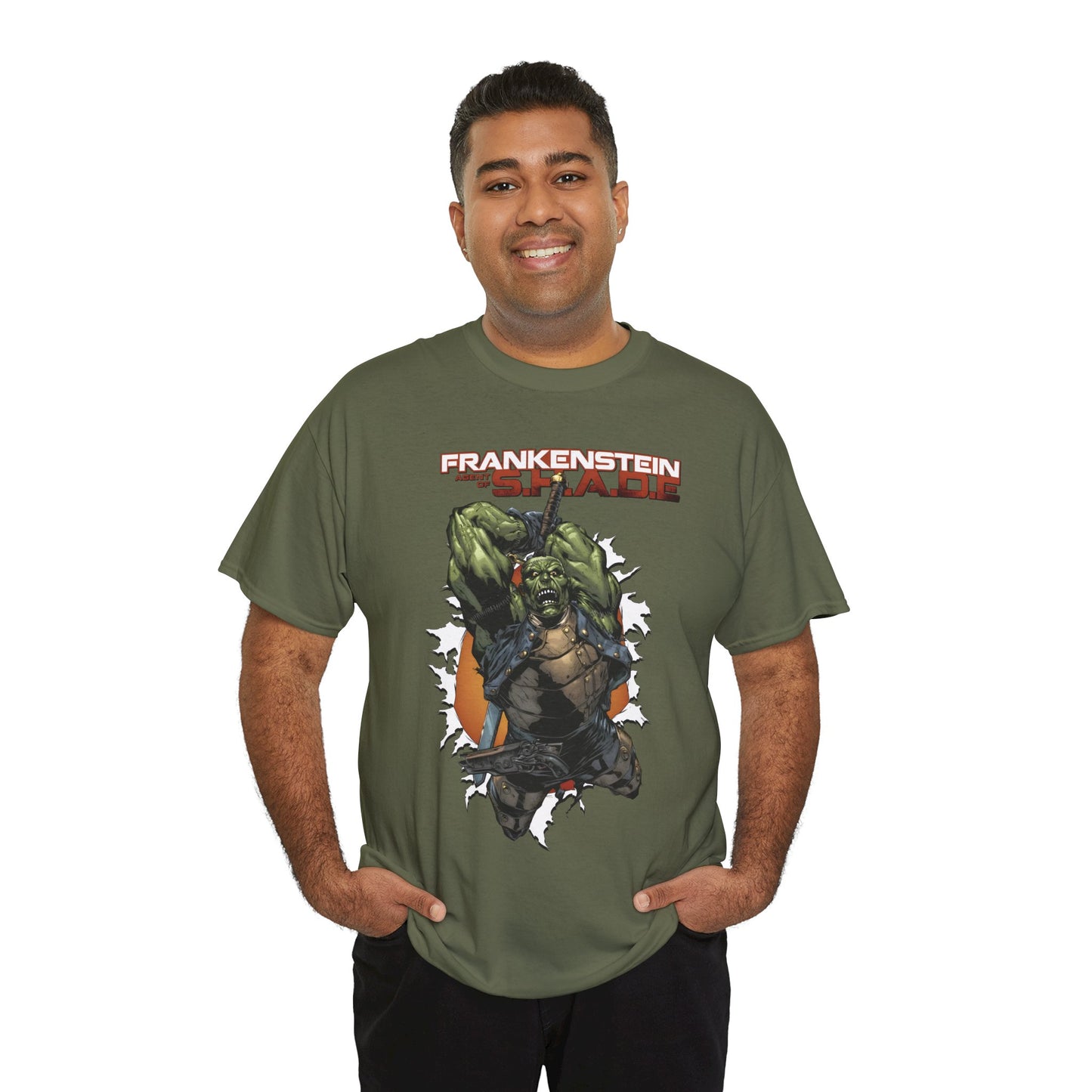 Frankenstein, Agent of SHADE T-Shirt - Alberto Ponticelli Art - New 52 Series - DC Comics