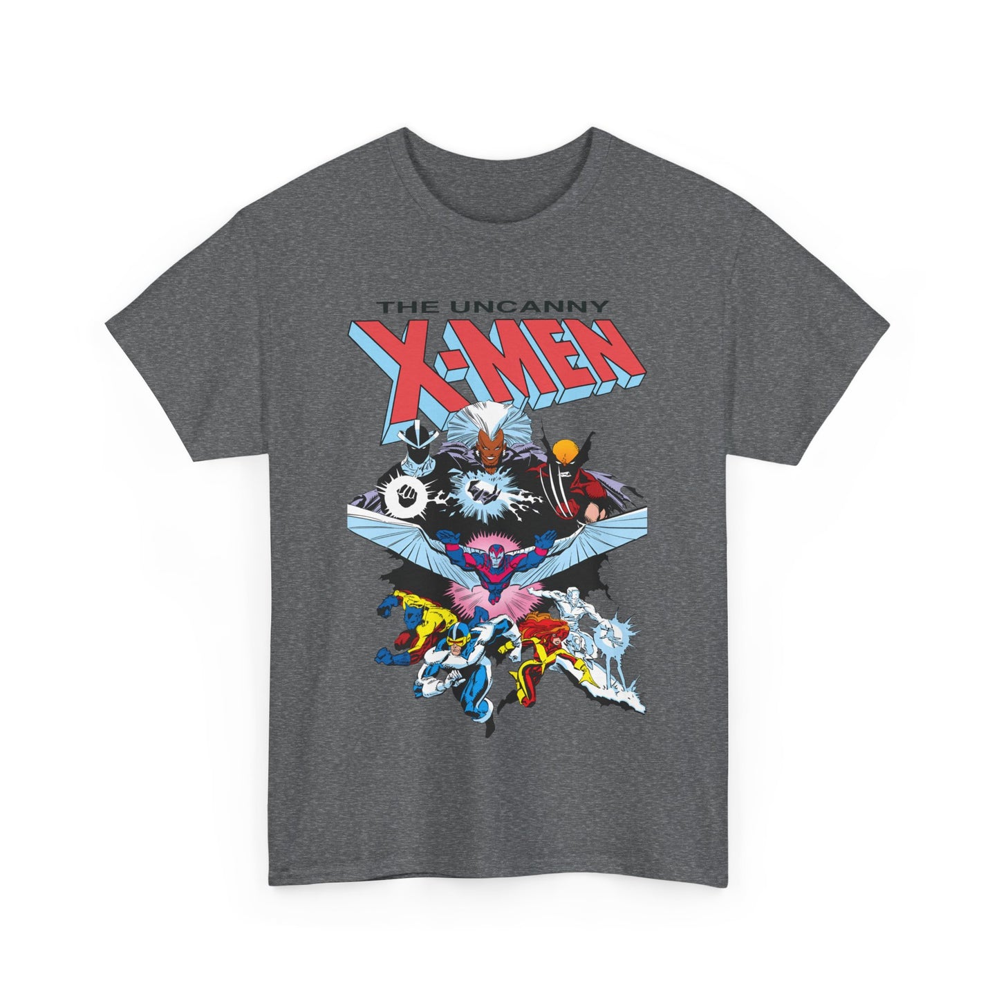 X-Men/X-Factor T-Shirt - Cyclops, Storm, Jean Grey, Iceman, Beast, Wolverine - Marvel Comics - From the Inferno Storyline - Mutant Battle