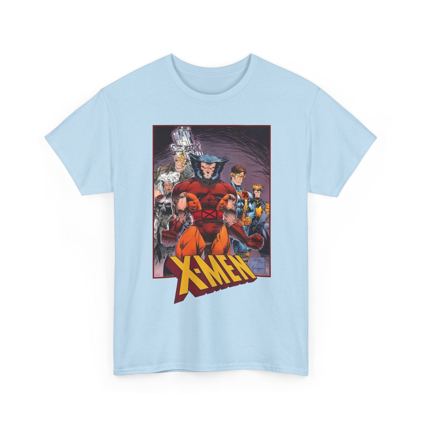 X-Men T-Shirt - While Portacio Art - Wolverine, Cyclops, Storm, Cable, Havok - Marvel Comics
