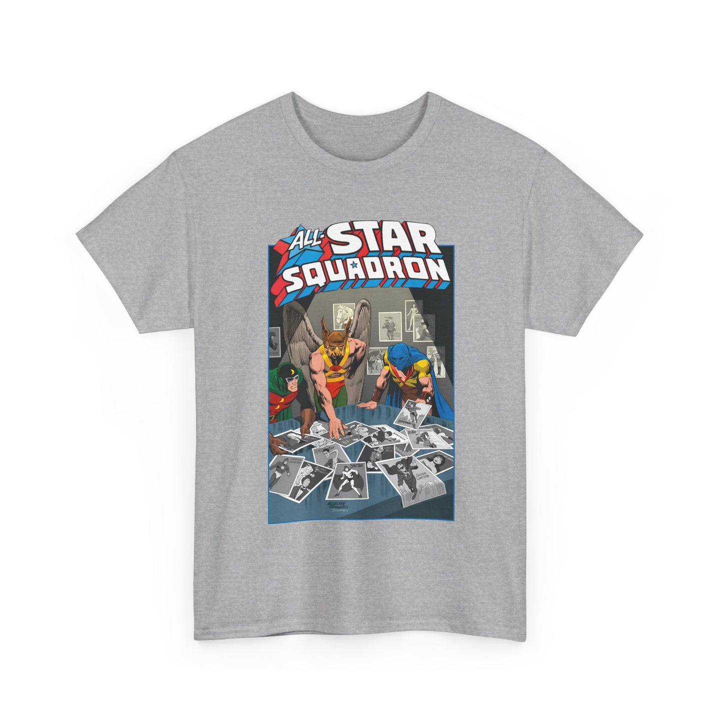 All-Star Squadron T-Shirt - Jerry Ordway Art - Hawkman, Doctor Mid-Nite, Atom - Justice Society JSA - #1 Cover - DC Comics