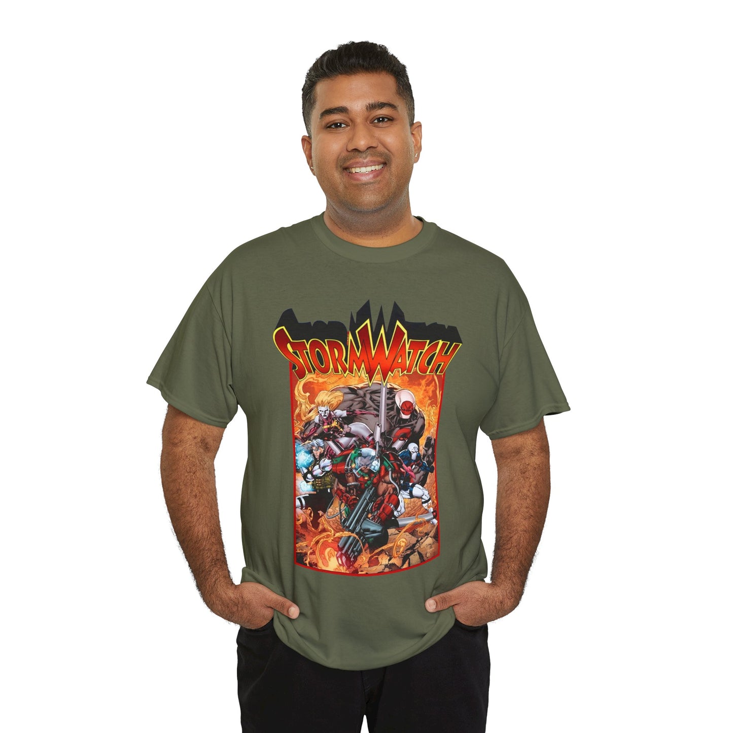 Stormwatch T-Shirt - Jim Lee Art - Battalion, Fuji, Hellstrike - Image/Wildstorm/DC Comics