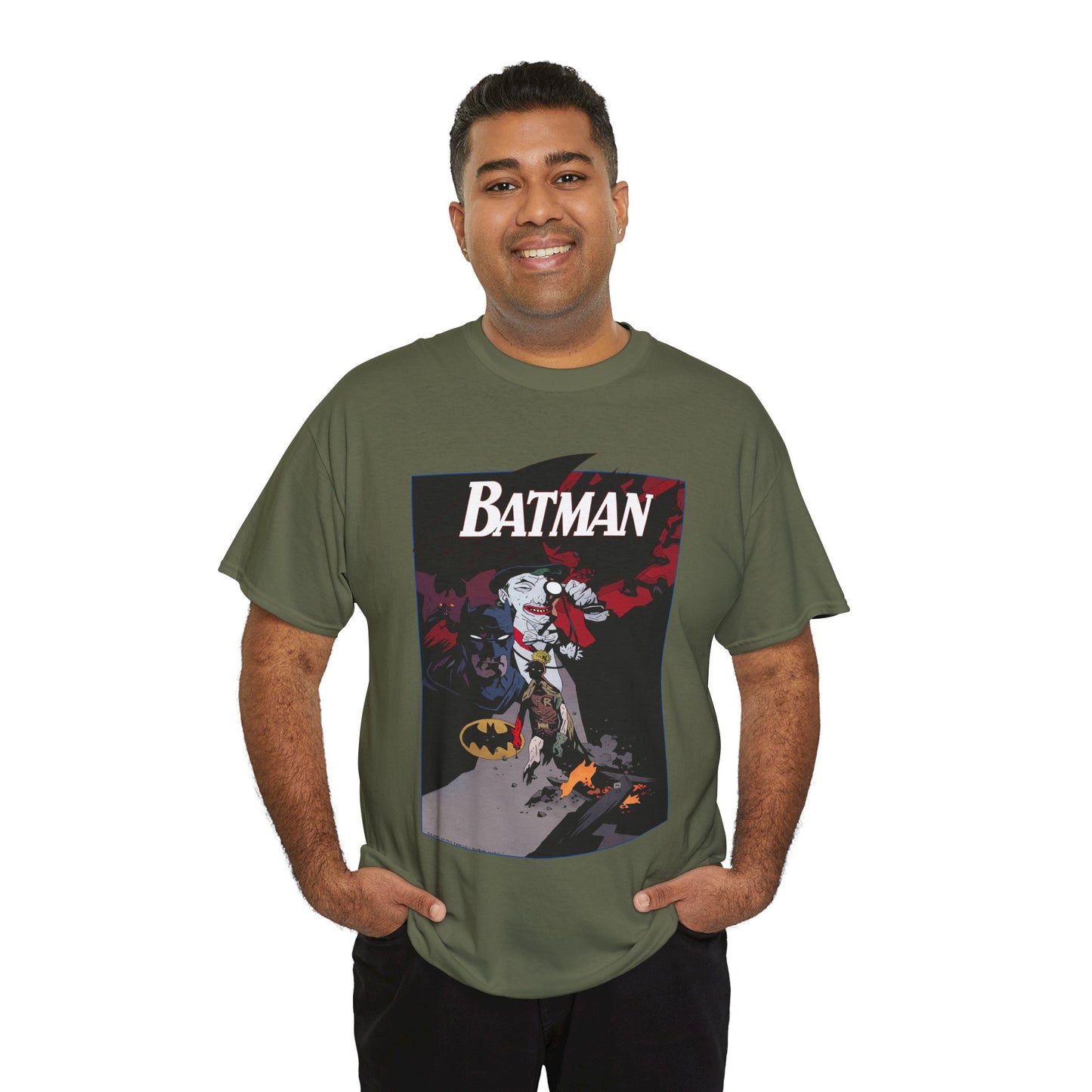 Batman T-Shirt - Mike Mignola Art - Death in the Family Storyline - Joker & Robin (Jason Todd) - DC Comics