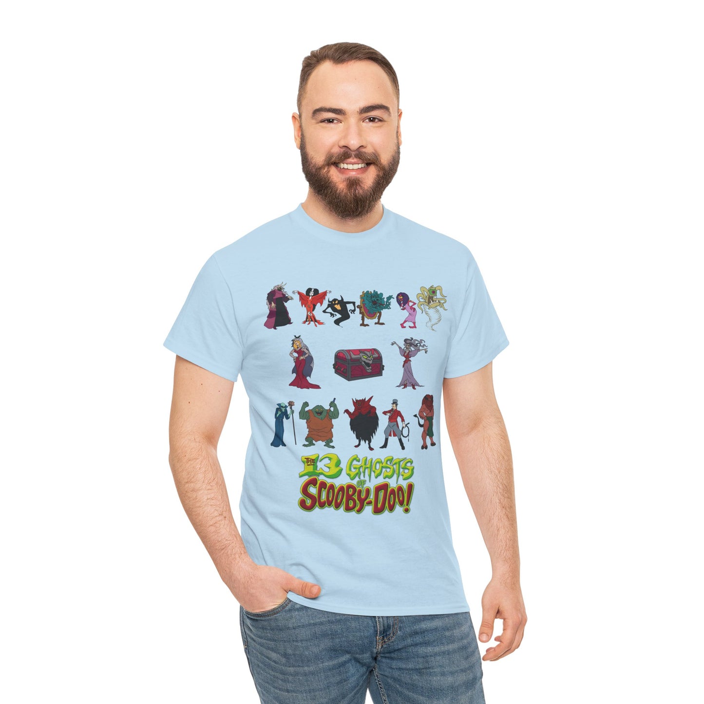 13 Ghosts of Scooby-Doo T-Shirt - Hanna-Barbera Saturday Morning Cartoon - Chest of Demons - Maldor, Queen Morbidia, Reflector Specter
