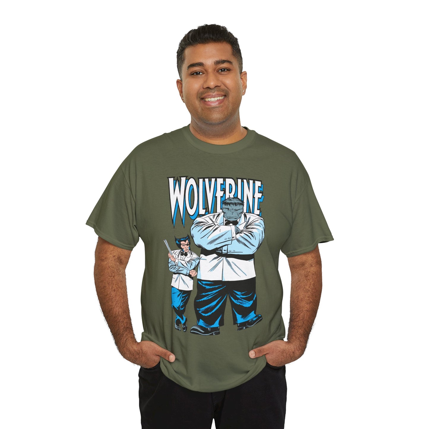Wolverine & Hulk T-Shirt - Patch & Joe Fix-It - John Buscema Art - Logan in Madripoor - X-Men Character in Solo Adventure - Marvel Comics