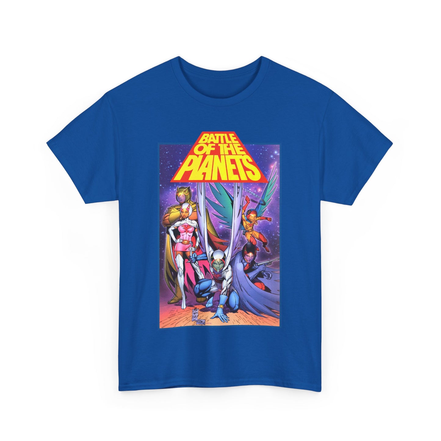 Battle of the Planets T-Shirt - Marc Silvestri Art - G-Force - Popular Gatchaman Cartoon - Mark, Jason, Princess, Keyop, and Tiny