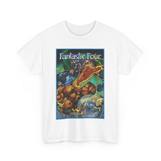 Fantastic Four T-Shirt - Jim Lee Art - The Thing, Human Torch, Reed Richards, Invisible Woman - Marvel Comics - Heroes Reborn