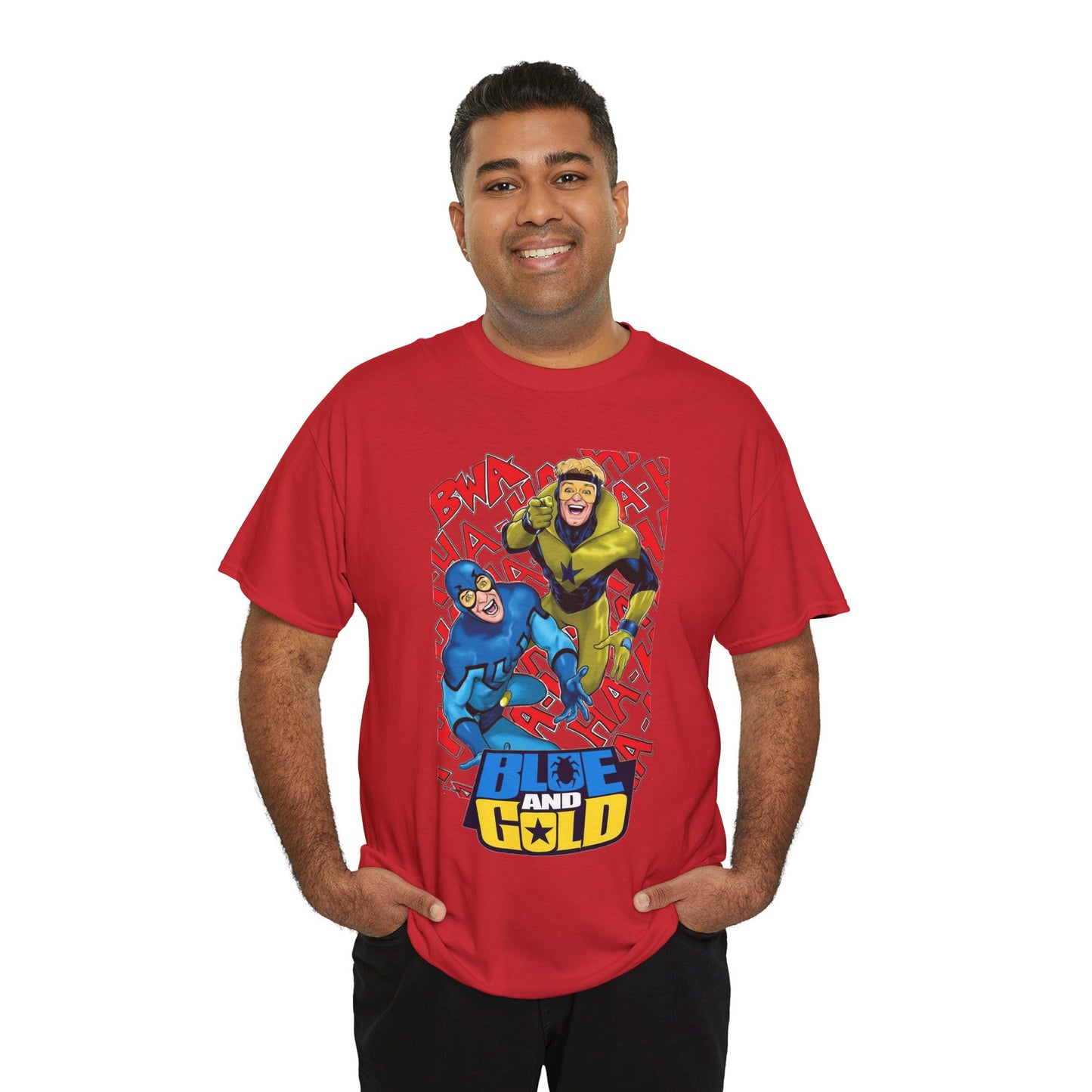Booster Gold & Blue Beetle T-Shirt - DC Comics - Justice League International Members - Ted Kord