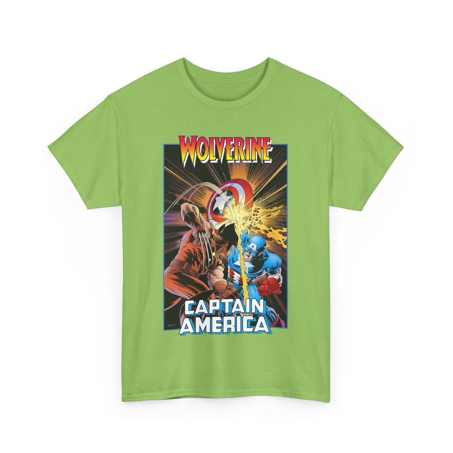 Wolverine Vs Captain America T-Shirt - Mike Zeck Classic Art - Marvel Comics