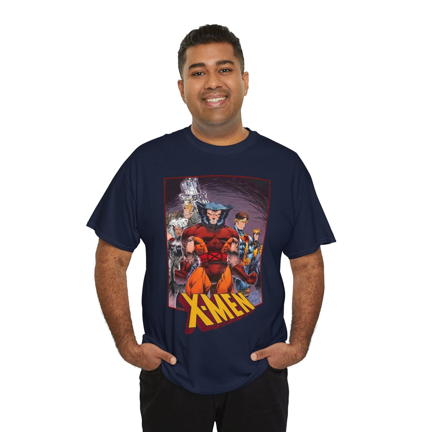 X-Men T-Shirt - While Portacio Art - Wolverine, Cyclops, Storm, Cable, Havok - Marvel Comics