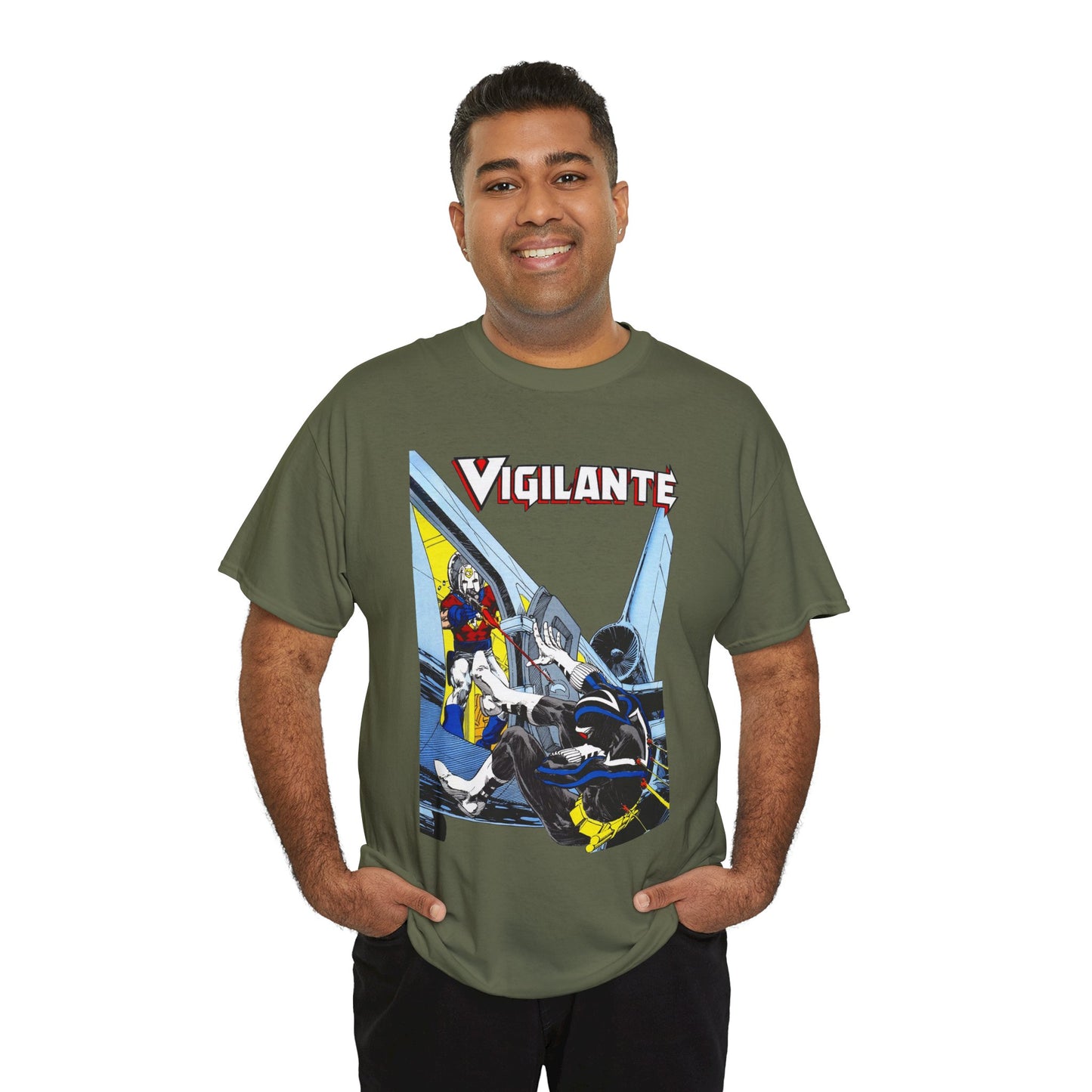 Vigilante Vs Peacemaker T-Shirt - Mike Grell Art - Adrian Chase - DC Comics