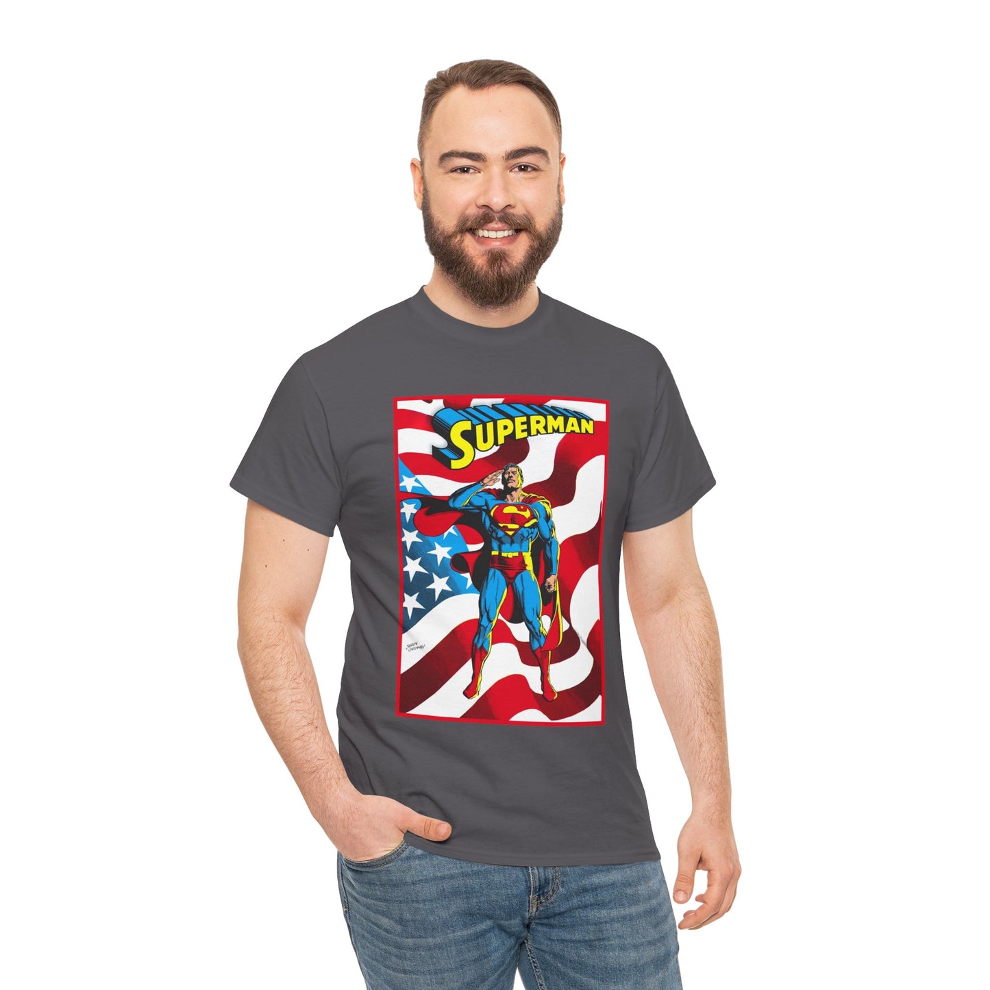 Superman T-Shirt - Jerry Ordway Art - Man of Steel, Metropolis - DC Comics